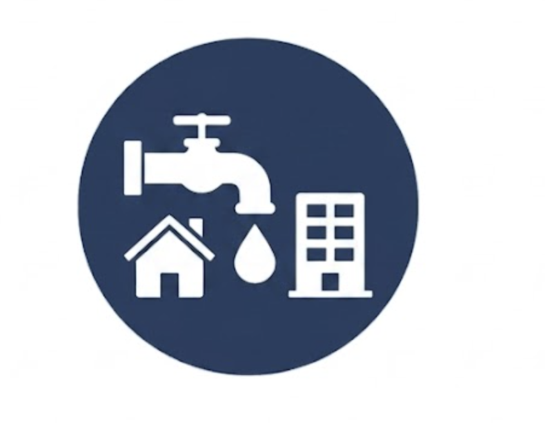 Icono de atención residencial y comercial para reparación de fugas en San Antonio